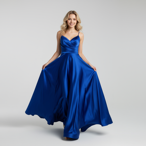 Dress : Camellia | Dames Elegante Lange Jurk met V-hals in van Pantino