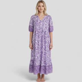 Women Set : Micola | Dames Elegante Zomerjurk met Bloemenprint in van Pantino
