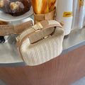 Torebka Crossbody Damska Beżowa - Tkany Styl z Trawy - Słoma