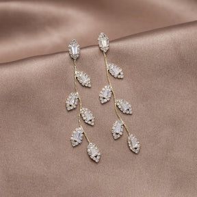 Gold Crystal Vine Oorbellen - - Earrings - Pantino