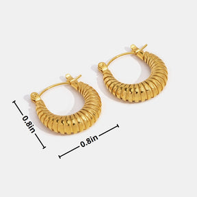 Golden Mia Croissant Hoop Oorbellen - - Earrings - Pantino