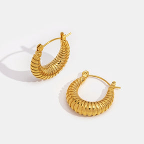 Golden Mia Croissant Hoop Oorbellen - - Earrings - Pantino