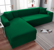 SofCove - Wasbare bankhoes |verlengt de levensduur, waterafstotend, rekbaar - Donkergroen - Chair & Sofa Cushions - Pantino