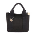 Grande Borsa Donna Nera - Organizzazione con Tasche Multiple - Nylon