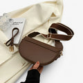 Borsa a Spalla Donna Khaki - Moda Elegante e di Lusso - Pelle Sintetica
