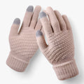 Guanti in Plastica - Taglio a Dita Intere e Bordo Antiscivolo per l'Inverno - Cachi
