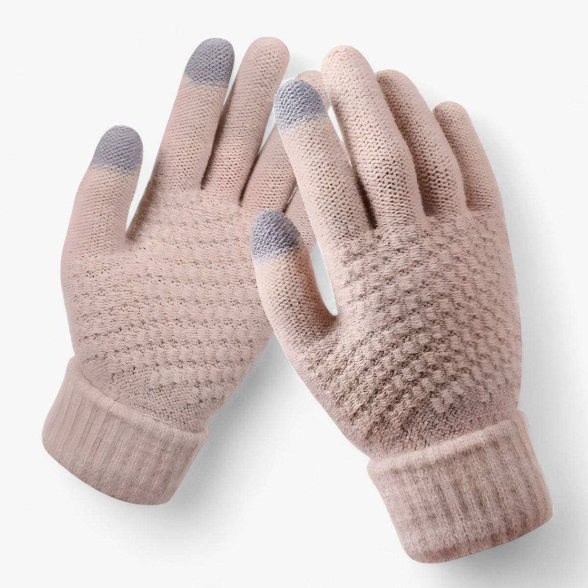 men's fashion : Casey | Kunststof handschoenen - Volledige vinger snit en griprand voor de winter in khaki Één maat van Pantino