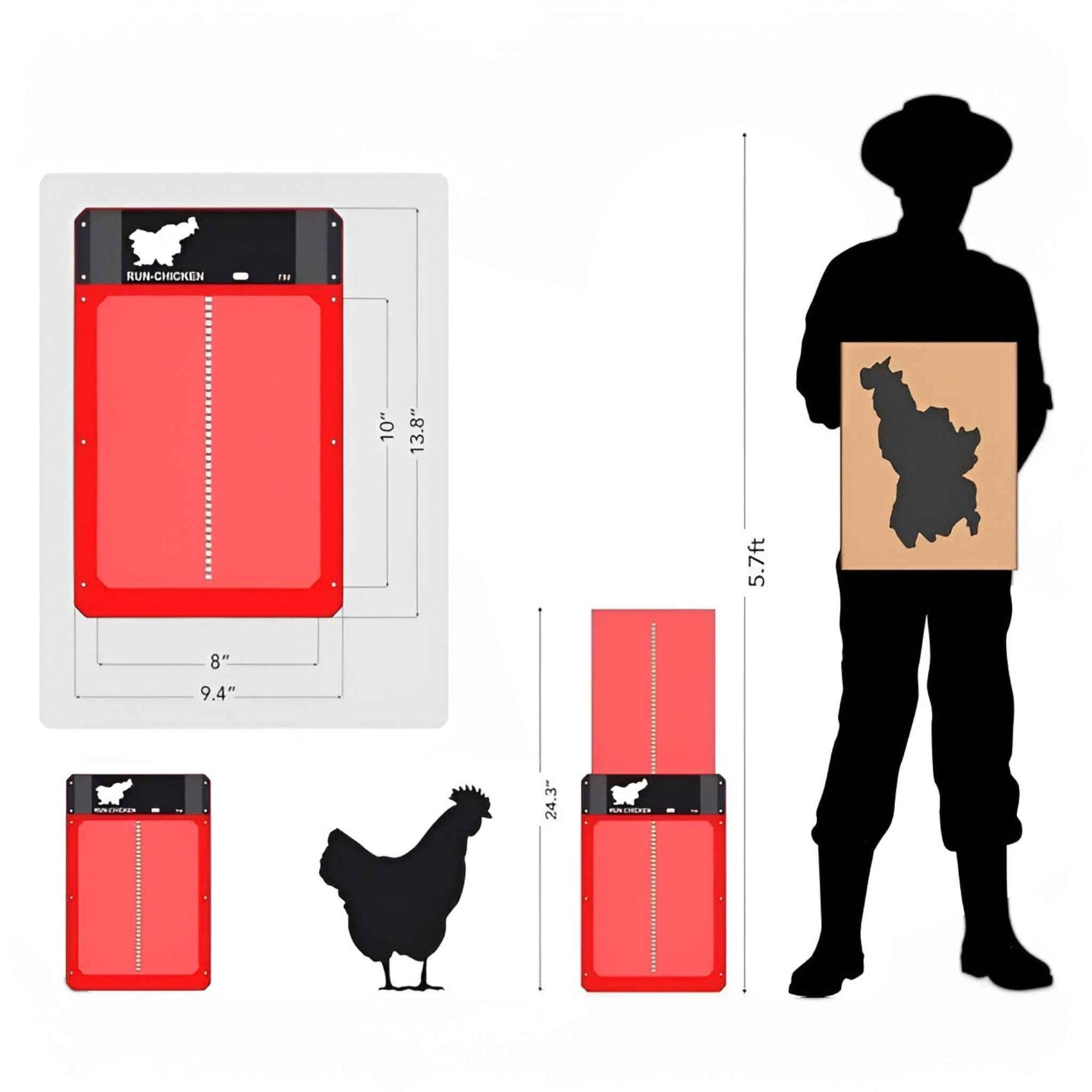 Automatyczne drzwi solarne PRO+ do kurnika - czujniki światła i inteligentny timer