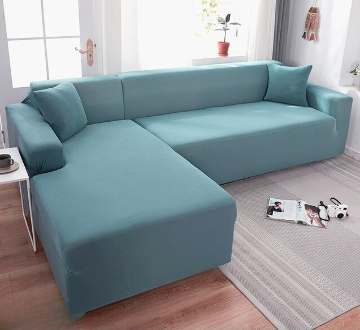 SofCove - Wasbare bankhoes |verlengt de levensduur, waterafstotend, rekbaar - Blauw - Chair & Sofa Cushions - Pantino