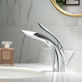 Faucets : Hans - Luxe gebogen kraan voor de badkamer in Chroom van Pantino