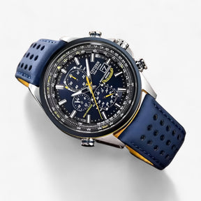 Heren Chronograaf Horloge MultiSteel 42mm, Zilverkleurig Staal met Elegante Blauwe Wijzerplaat