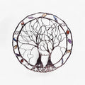 Muurdecoratie Levensboom Metaal met Edelstenen - Boho Stijl - 60cm