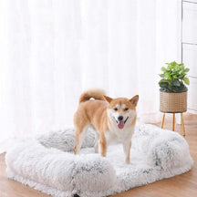 Luxe Pluizig Hondenbed - Grijs - Dog Bed - Pantino