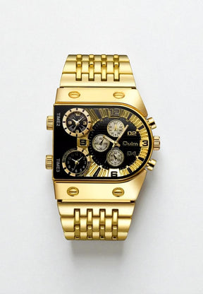 watches : William Watch | Luxe Gouden Horlogekast voor Heren in Zwart van Pantino