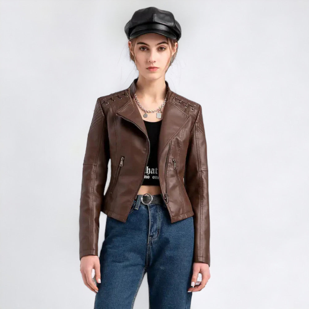 Chiara - Veter Imitatieleren Jas - - Leather jacket - Pantino