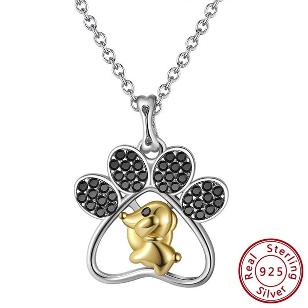 Dog Paw ketting Sterling Zilver Necklaces Pantino   