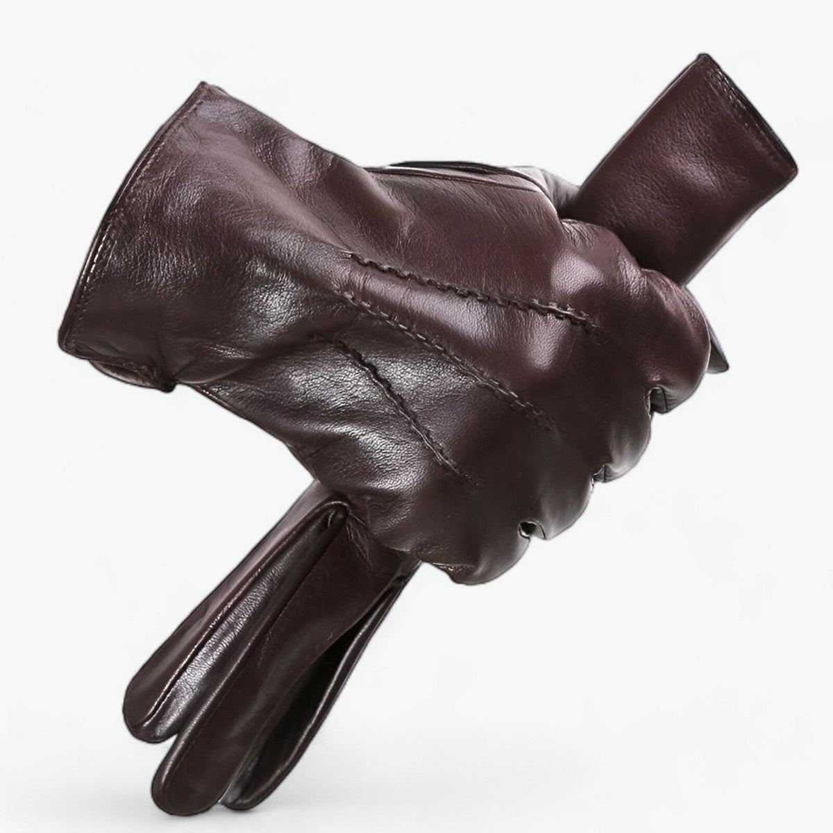 men's fashion : RippleWarm | Schapenvacht Winter Handschoenen - Superior Warmth & Style in Donkerbruin van Pantino