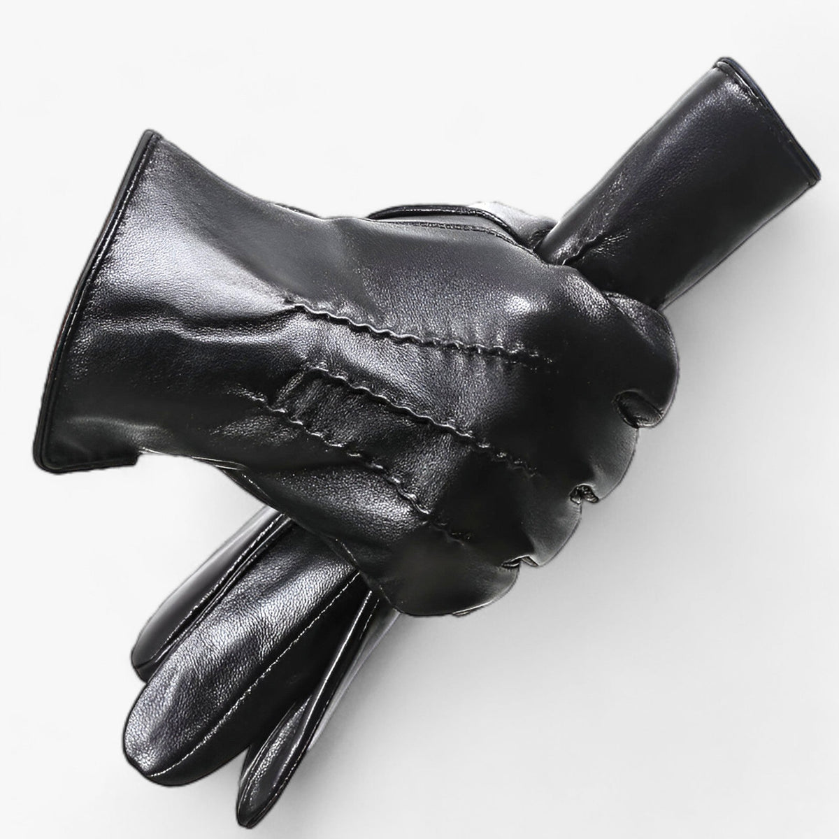 men's fashion : RippleWarm | Schapenvacht Winter Handschoenen - Superior Warmth & Style in Zwart van Pantino