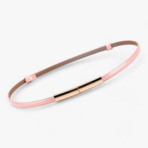 Belts : Dimitri | Verstelbare Lederen Tailleband in Roze 95cm van Pantinoshop