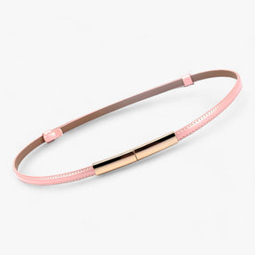 Belts : Dimitri | Verstelbare Lederen Tailleband in Roze 95cm van Pantinoshop