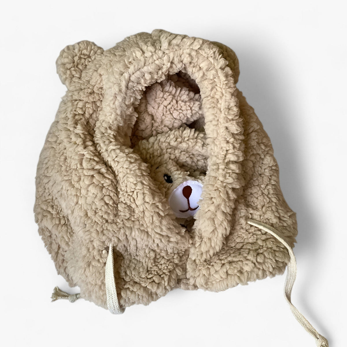 men's fashion : Luna | Bärenmuts in Cartoon-design - Warmte met schattige oorkappen in Beige 56-58cm van Pantinoshop