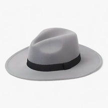 Lena wollen Fedora muts - Blijf warm in stijl- €25 : Lena wollen Fedora muts - Blijf warm in stijl in Grijs van Pantinoshop