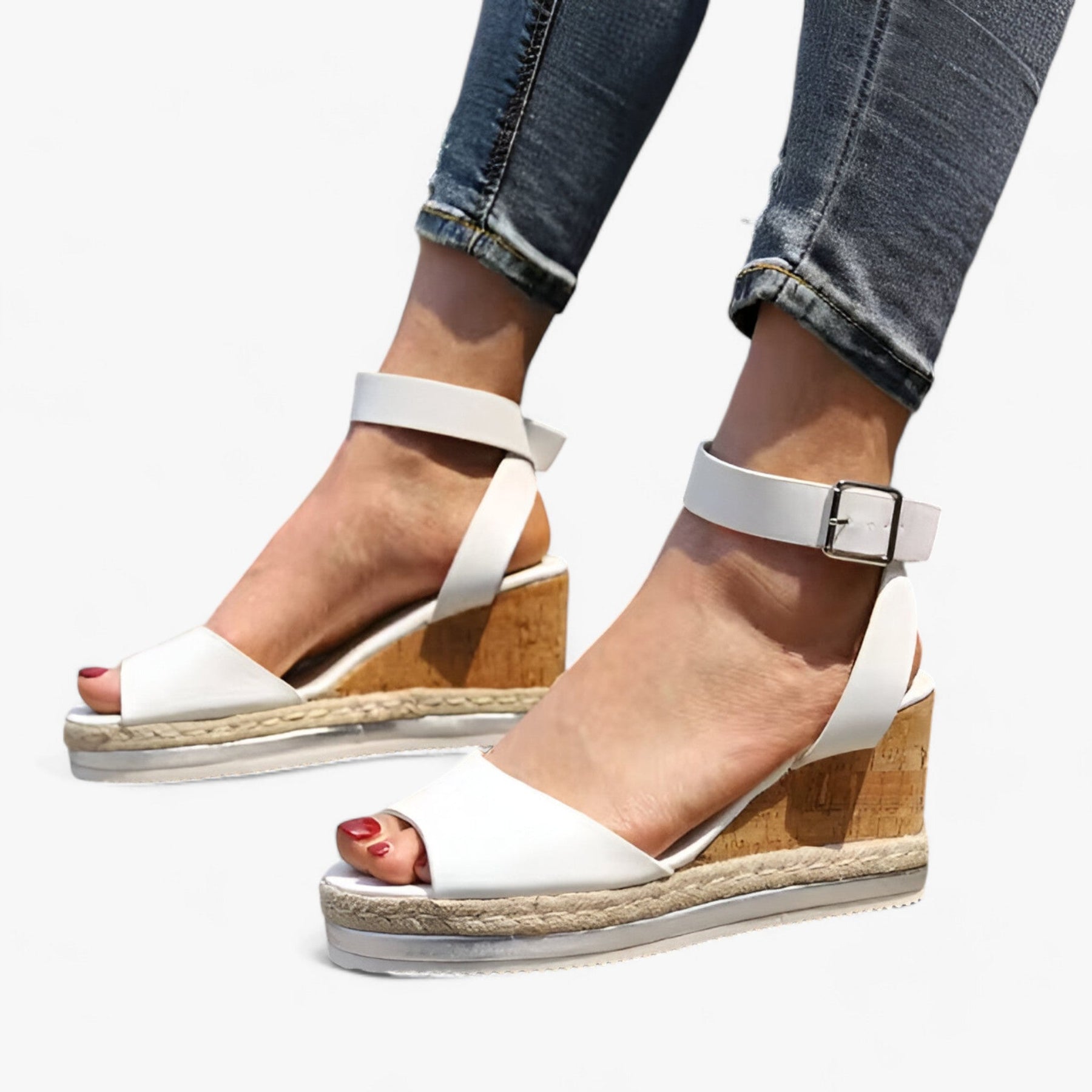 Athia™ - Sandales compensées en cuir vegan - - Athia™ - Sandales compensées en cuir vegan - €25 - Pantino