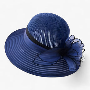 LUNA | Stijlvolle dameshoed - Brede rand voor bescherming tegen de zon - €25 : LUNA | Stijlvolle dameshoed - Brede rand voor bescherming tegen de zon in Marine van Pantinoshop