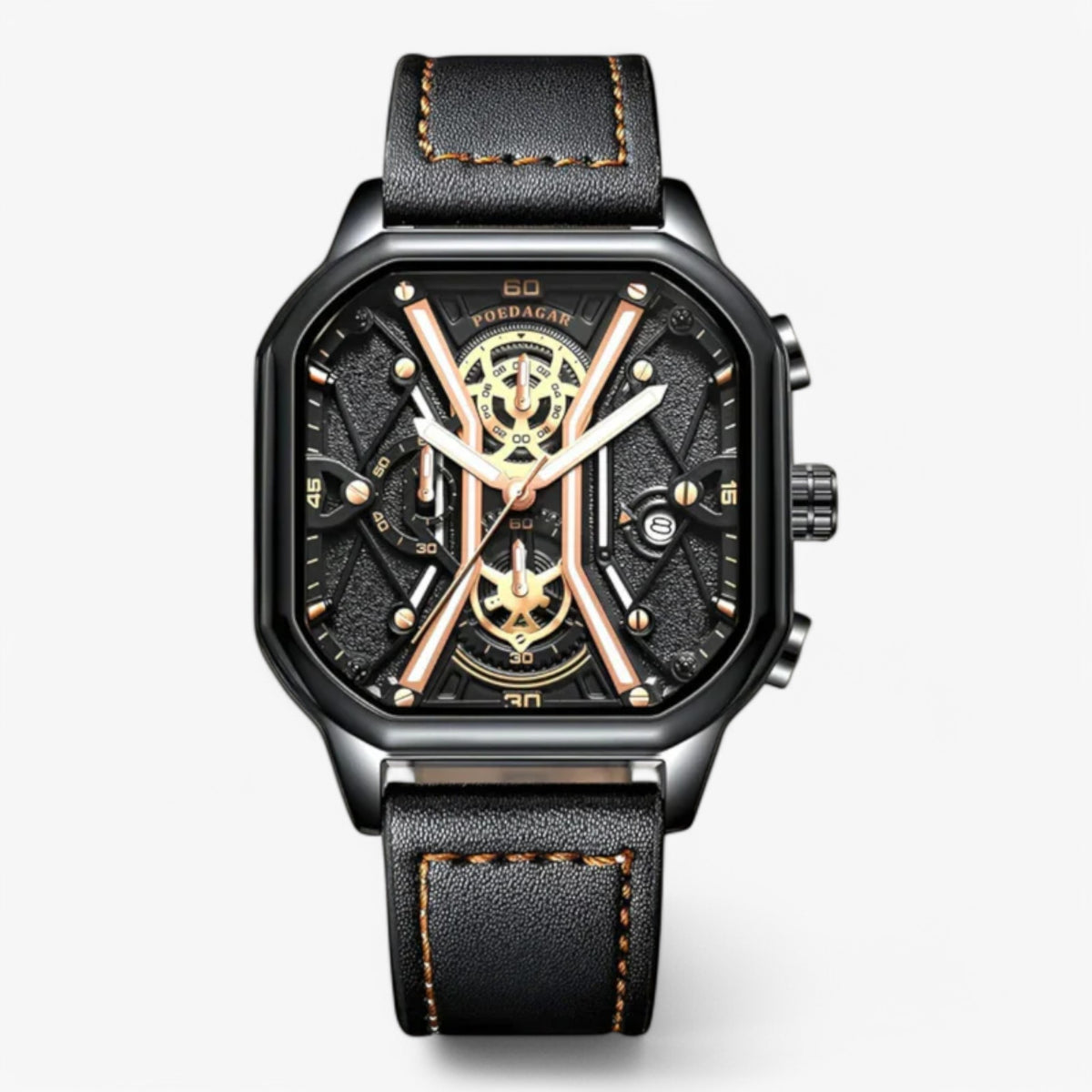 Bellamy | Luxe chronograaf voor heren - €25 : Bellamy | Luxe chronograaf voor heren in Zwart Goud van Pantinoshop