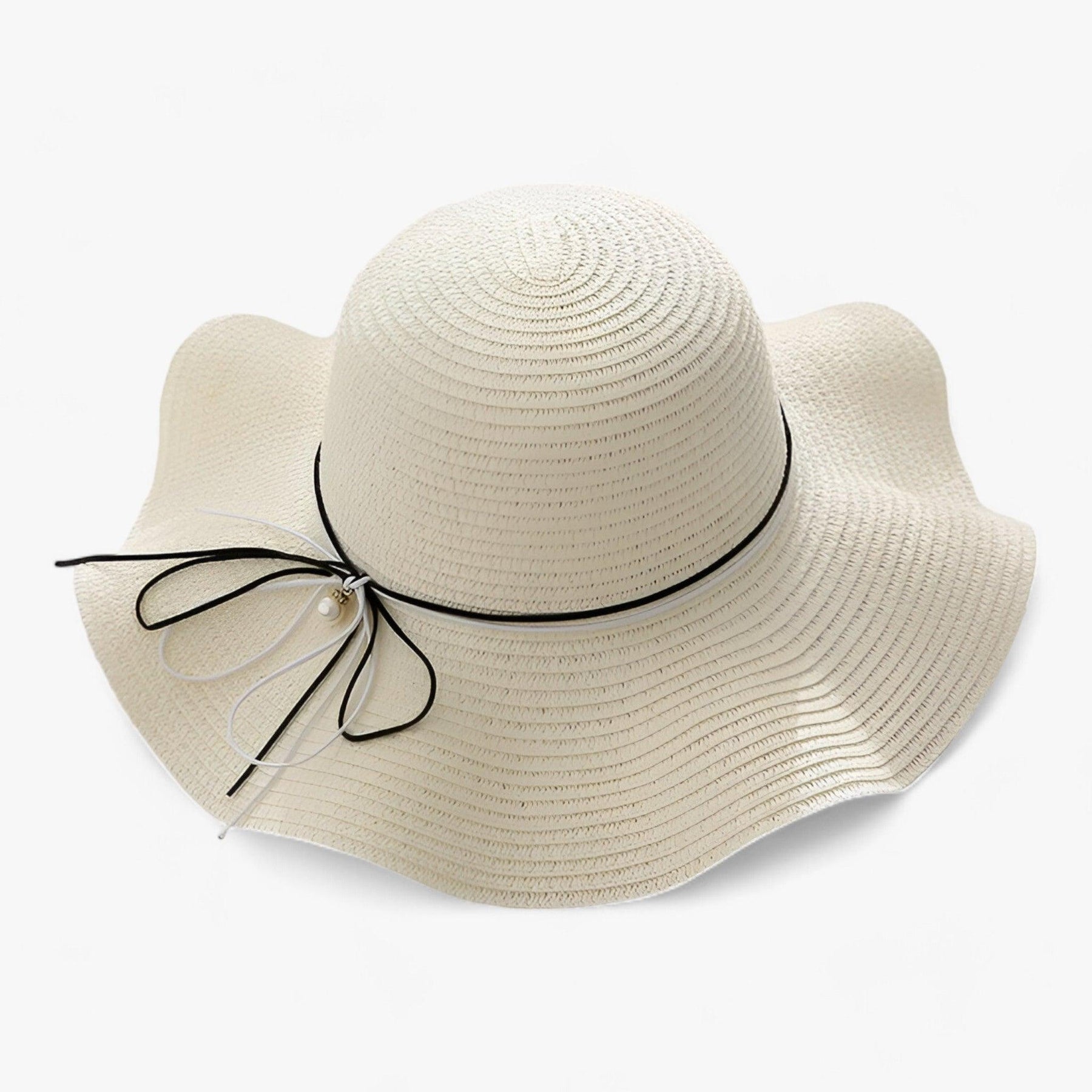 NINA | Zomerstrandhoed - Blijf stijlvol en beschermd tegen de zon - Melkachtig wit 56-58CM - NINA | Zomerstrandhoed - Blijf stijlvol en beschermd tegen de zon - €25 - Pantinoshop