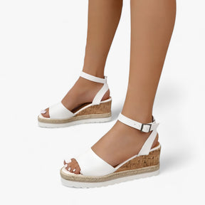 Athia™ - Sandales compensées en cuir vegan - - Athia™ - Sandales compensées en cuir vegan - €25 - Pantino