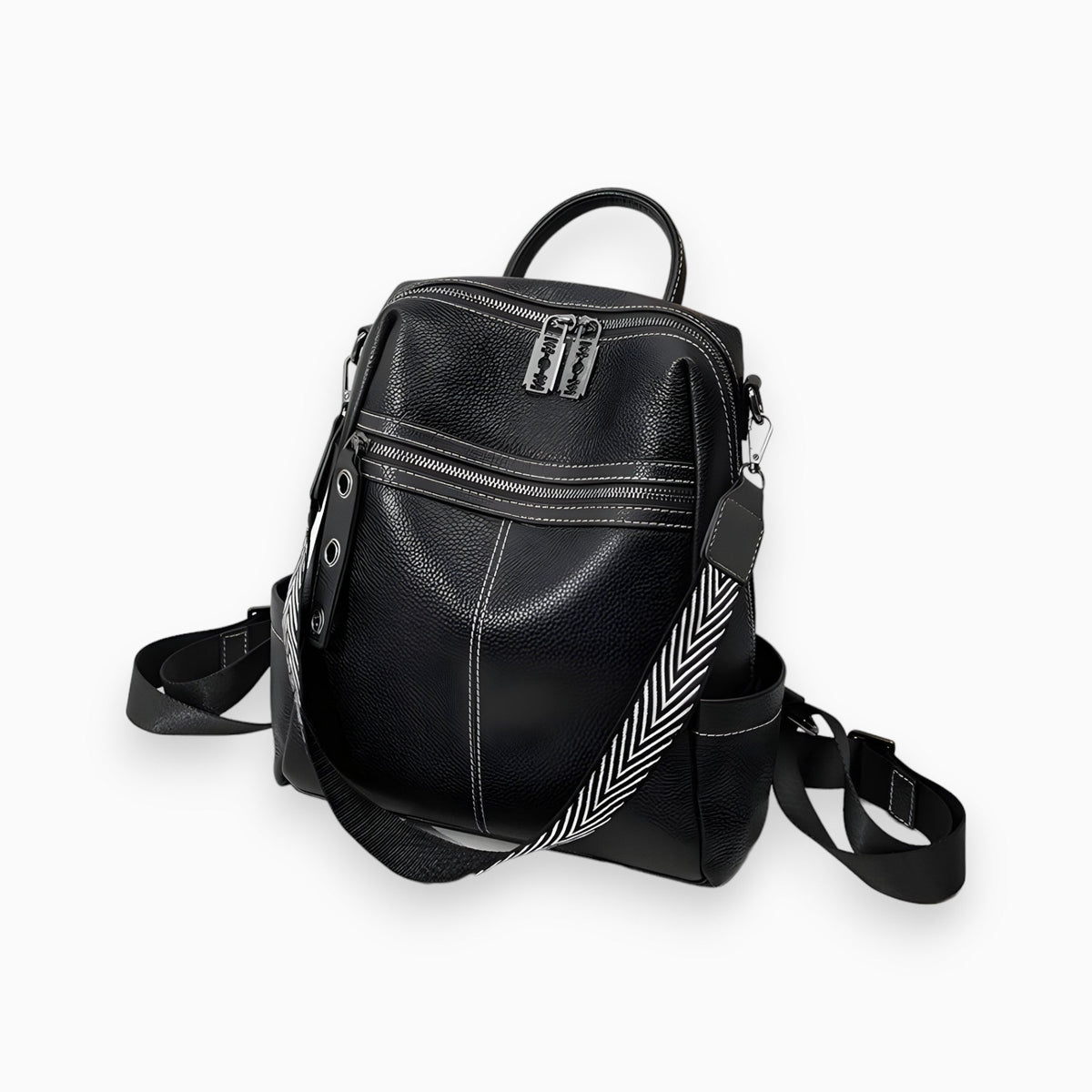 Handbag : Lumni - Leren tas in Zwart van Pantino