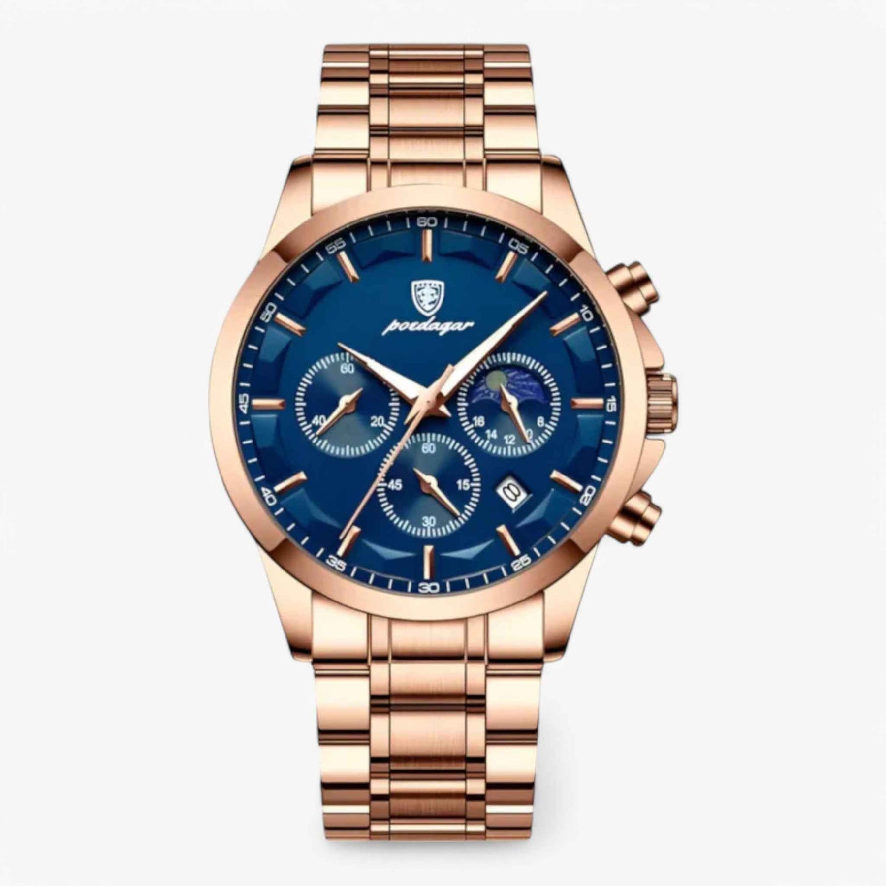 Horloge Heren Luxe Quartz Zwart, Armband Echt Leer Slank & Elegant - Premium Kwaliteit