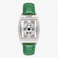 Orologio Donna Verde - Quarzo di Lusso - Eleganza Scintillante