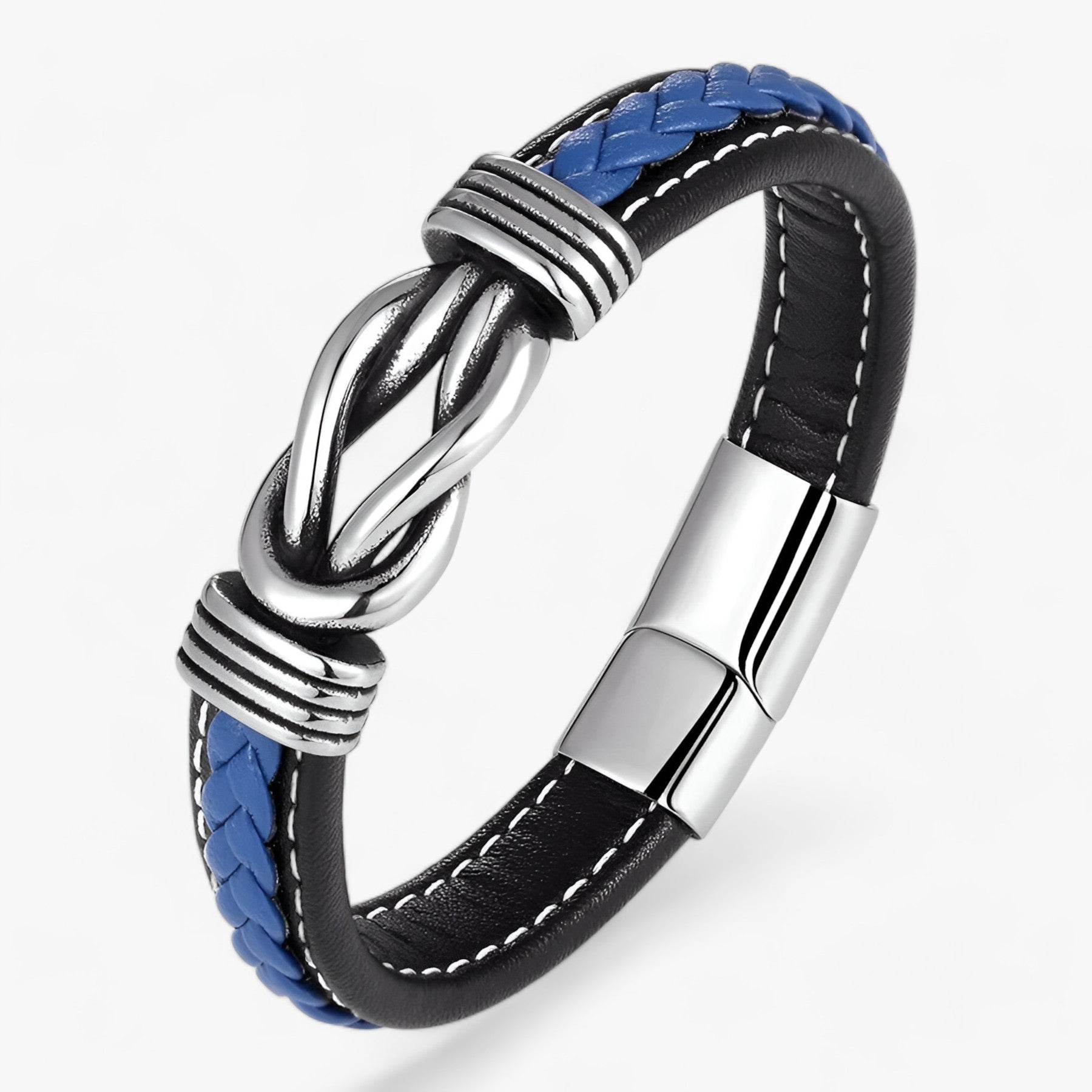 Echt leren armband - Verfijning en robuustheid gecombineerd - €25 : Echt leren armband - Verfijning en robuustheid gecombineerd in Blauw van Pantinoshop