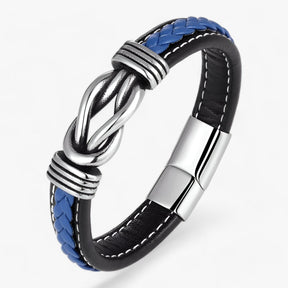 Echt leren armband - Verfijning en robuustheid gecombineerd - €25 : Echt leren armband - Verfijning en robuustheid gecombineerd in Blauw van Pantinoshop