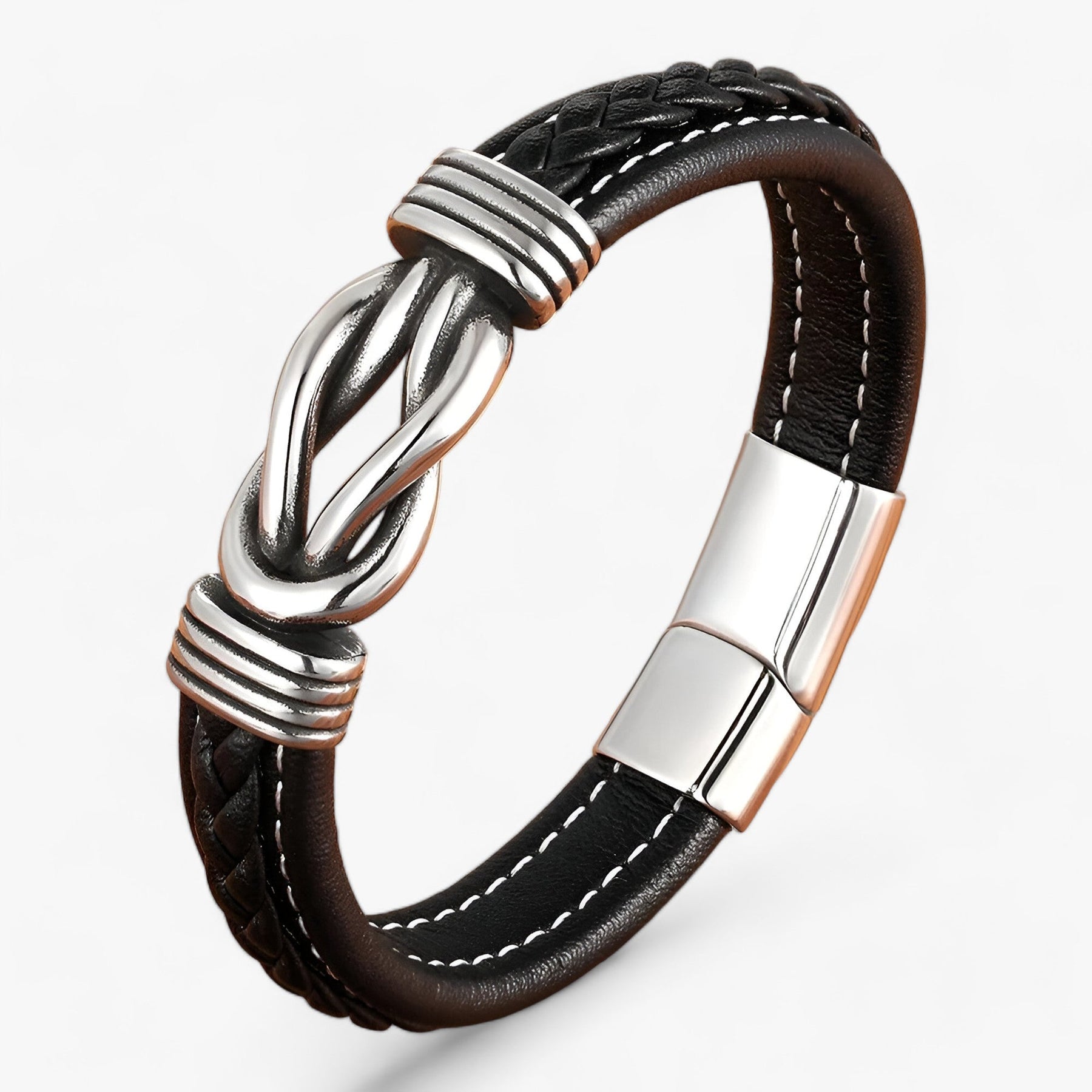 Echt leren armband - Verfijning en robuustheid gecombineerd - €25 : Echt leren armband - Verfijning en robuustheid gecombineerd in Zwart van Pantinoshop