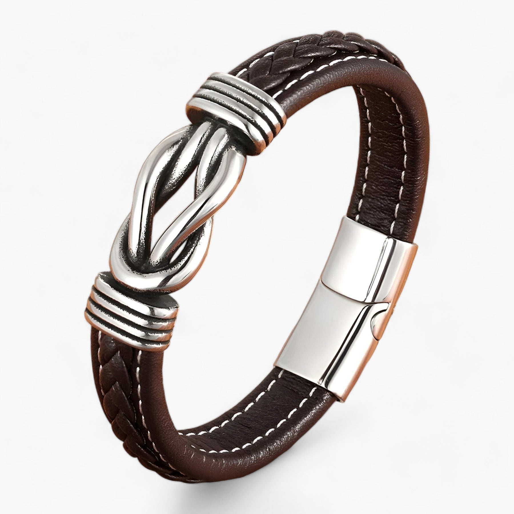 Echt leren armband - Verfijning en robuustheid gecombineerd - €25 : Echt leren armband - Verfijning en robuustheid gecombineerd in Koffie van Pantinoshop