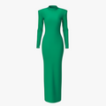 Vestito Maxi Verde da Donna - Elegante con Maniche Lunghe