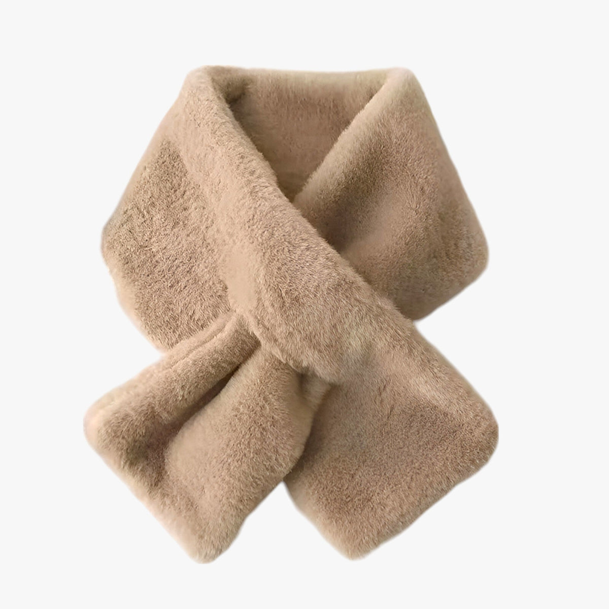accessories : Lynn| Kruis sjaal van pluche - Verdikt en zacht voor koud weer in Kaki van Pantino