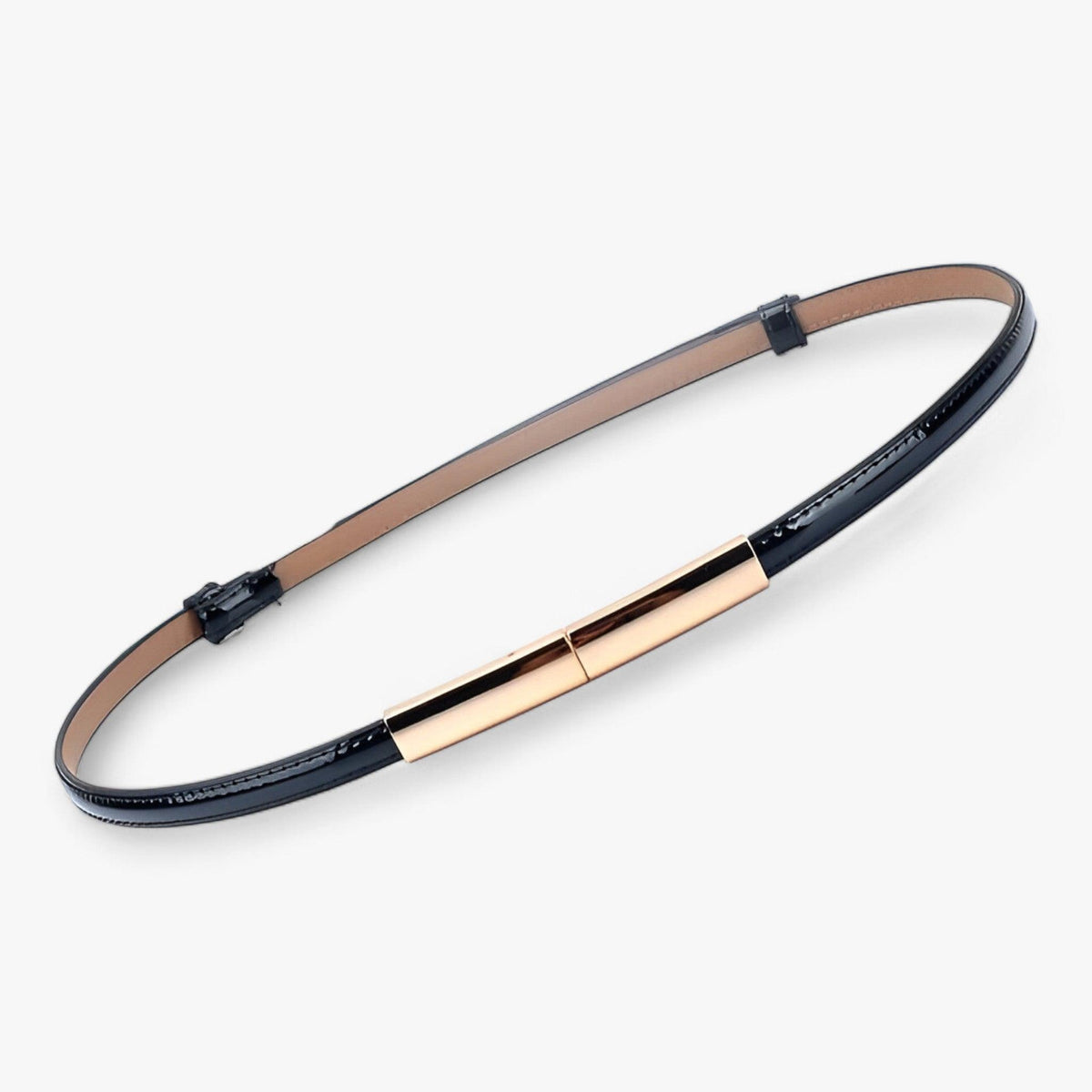 Belts : Dimitri | Verstelbare Lederen Tailleband in Zwart 95cm van Pantinoshop