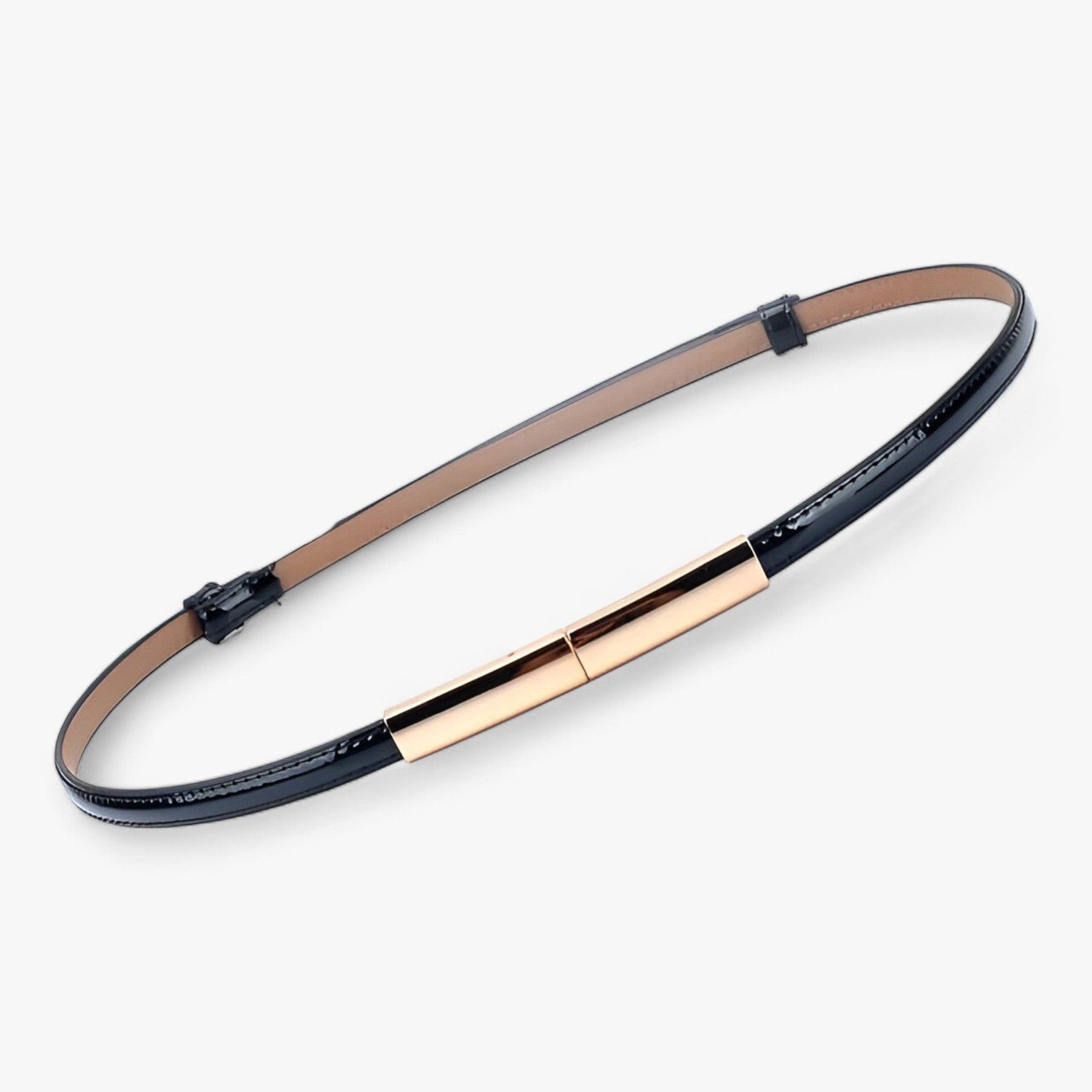 Belts : Dimitri | Verstelbare Lederen Tailleband in Zwart 95cm van Pantinoshop
