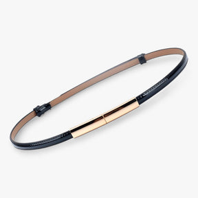 Belts : Dimitri | Verstelbare Lederen Tailleband in Zwart 95cm van Pantinoshop