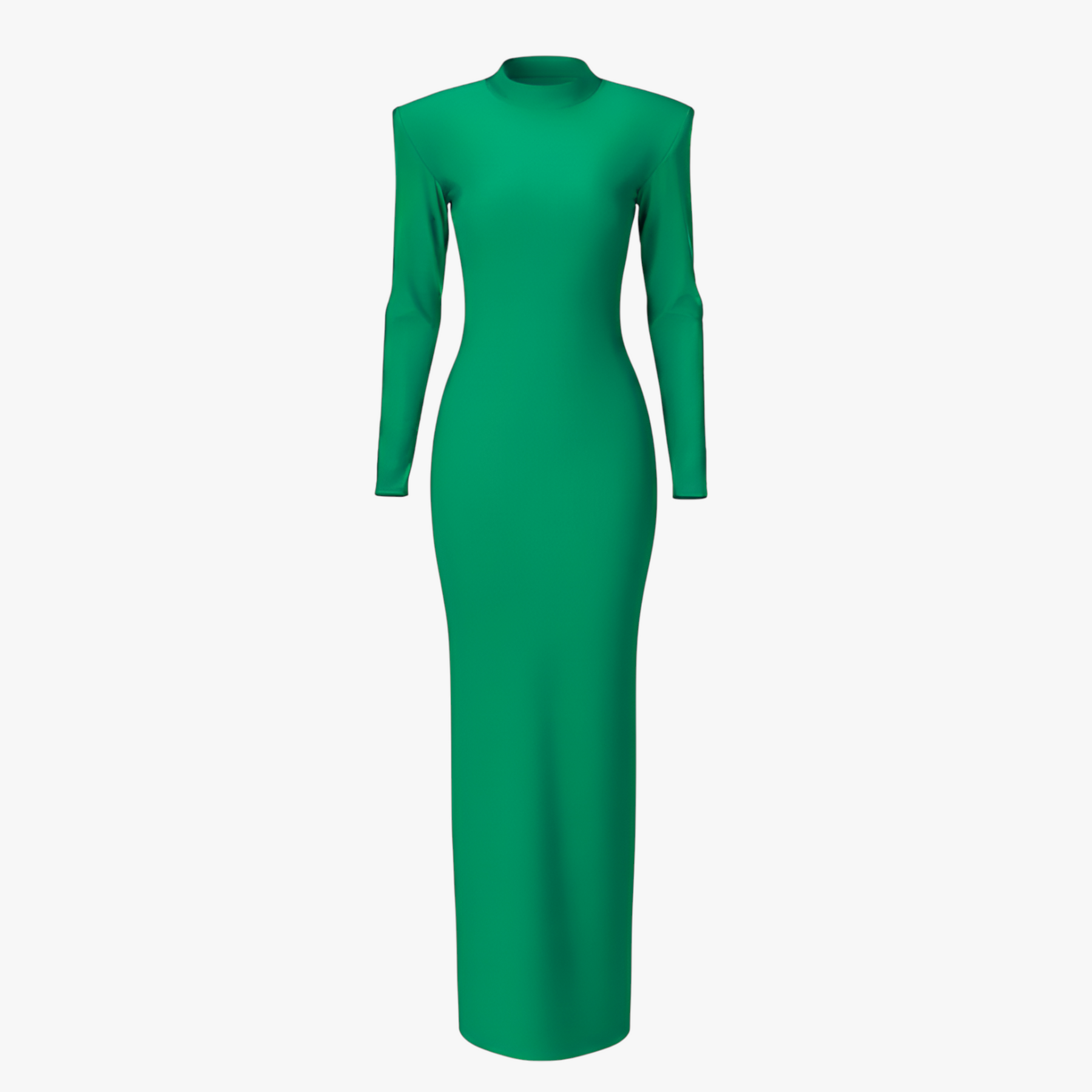 dress : Lilia | Dames Elegante Maxi Jurk Met Lange Mouwen in Groen van Pantino