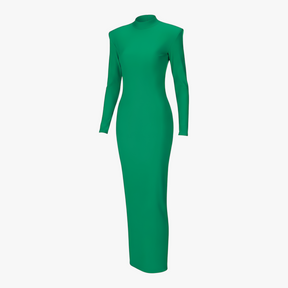 dress : Lilia | Dames Elegante Maxi Jurk Met Lange Mouwen in van Pantino