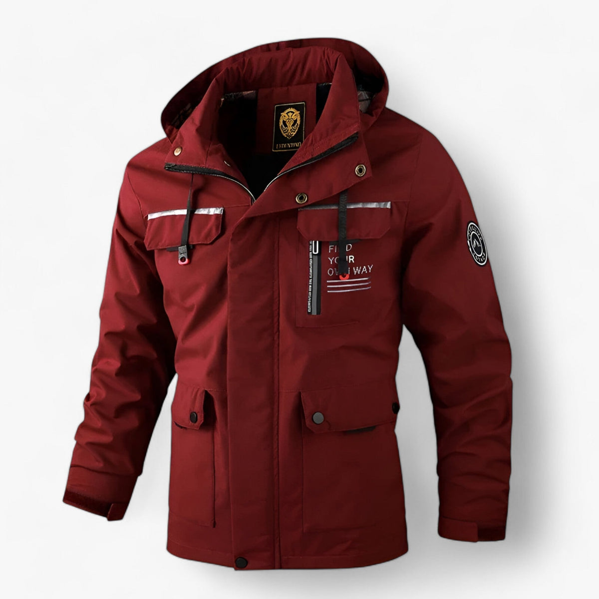 Liam | Heren windjack - Waterdichte winterbescherming - Rood - Jassen - Pantinoshop