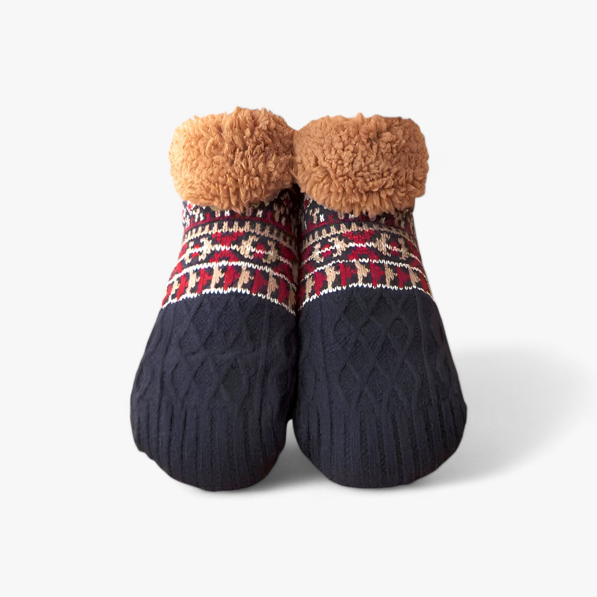 men's fashion : Rumi | Flauschige Thermosokken - Gezellige warmte en antislip (1 Paar + 1 Paar GRATIS) in Marineblauw-Jacquard van Pantino