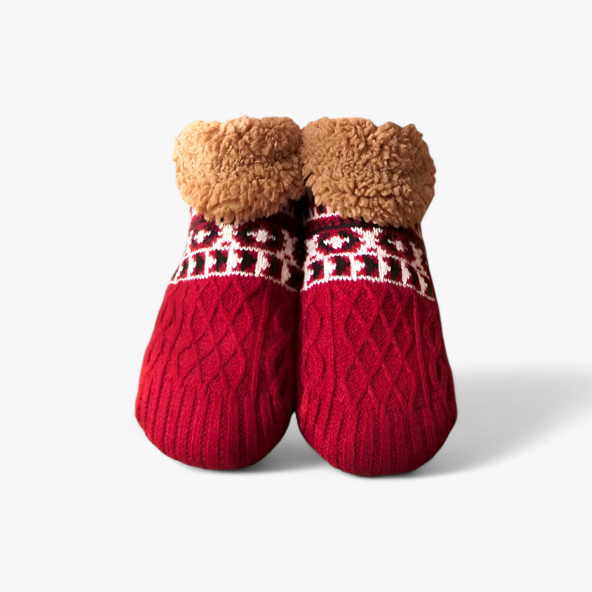 men's fashion : Rumi | Flauschige Thermosokken - Gezellige warmte en antislip (1 Paar + 1 Paar GRATIS) in Bourgogne-Jacquard van Pantino
