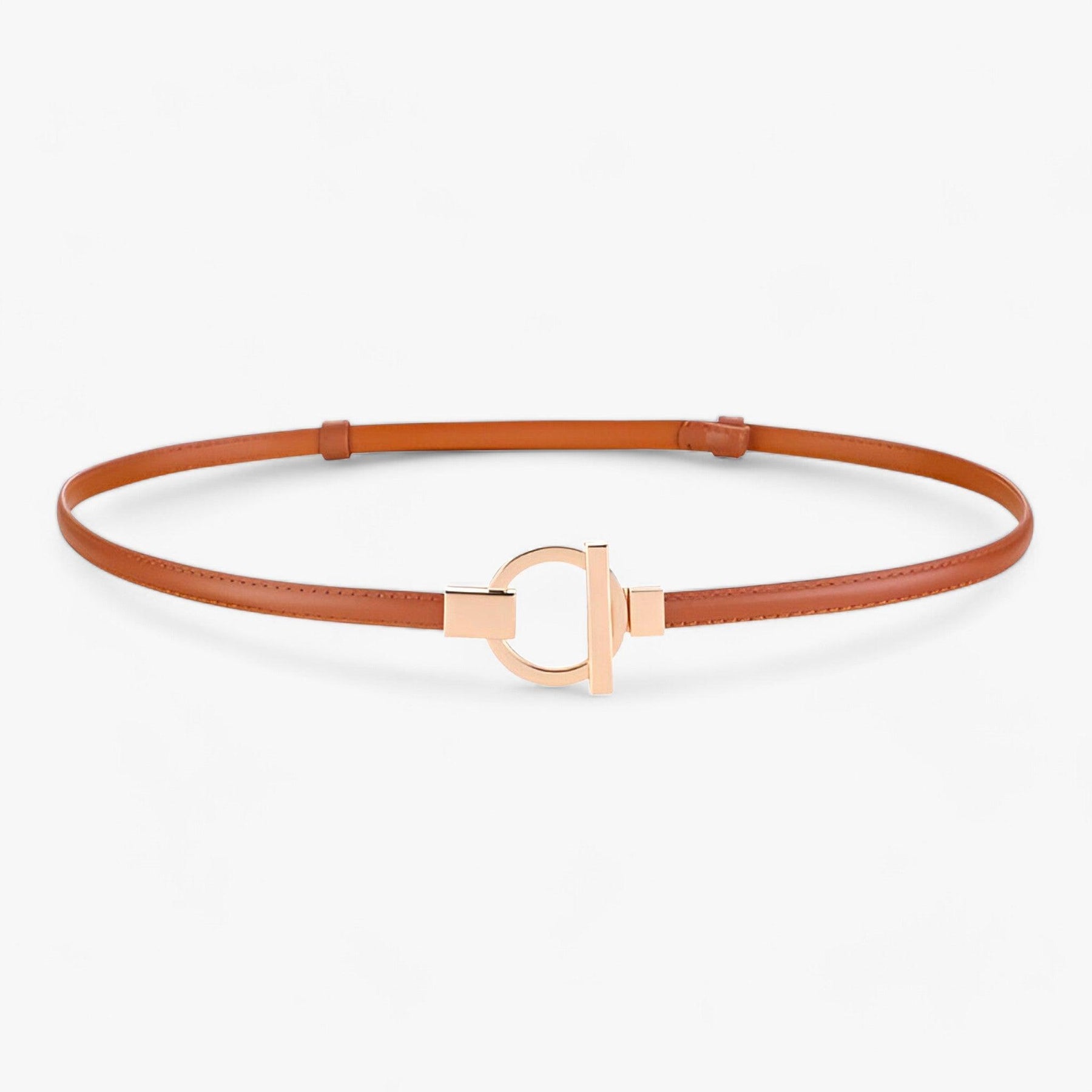 ISABELLA | Elegante Riem - Veilige Pasvorm met Gouden Gesp - Koffie 97cm - ISABELLA | Elegante Riem - Veilige Pasvorm met Gouden Gesp - €25 - Pantinoshop