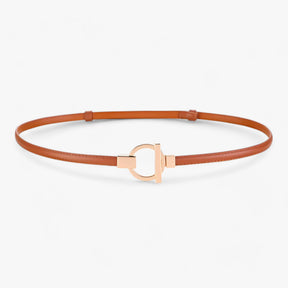 ISABELLA | Elegante Riem - Veilige Pasvorm met Gouden Gesp - Koffie 97cm - ISABELLA | Elegante Riem - Veilige Pasvorm met Gouden Gesp - €25 - Pantinoshop